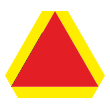 Знак «Тихоходное транспортное средство», ОЗ-1 (сторона 350 мм, кайма 45 мм, С/О металл)